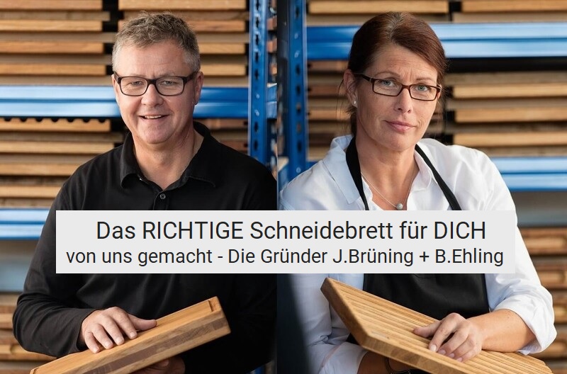 Jochen Brüning und Bettina Ehling, Gründer Schneidebrett-Experte