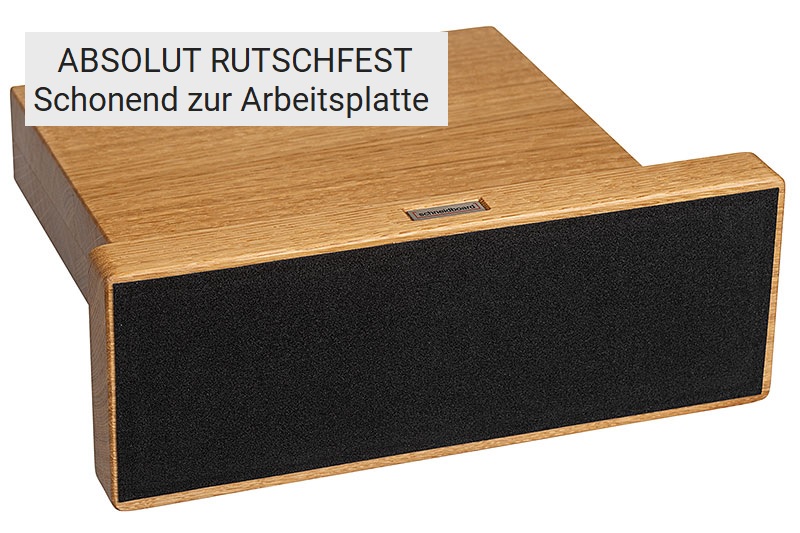 Messerblock Eiche von unten mit Antirutschvlies