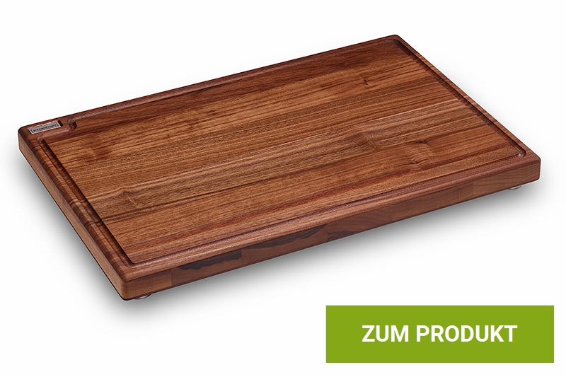 Schneidebrett Nussbaum mit Saftrille
