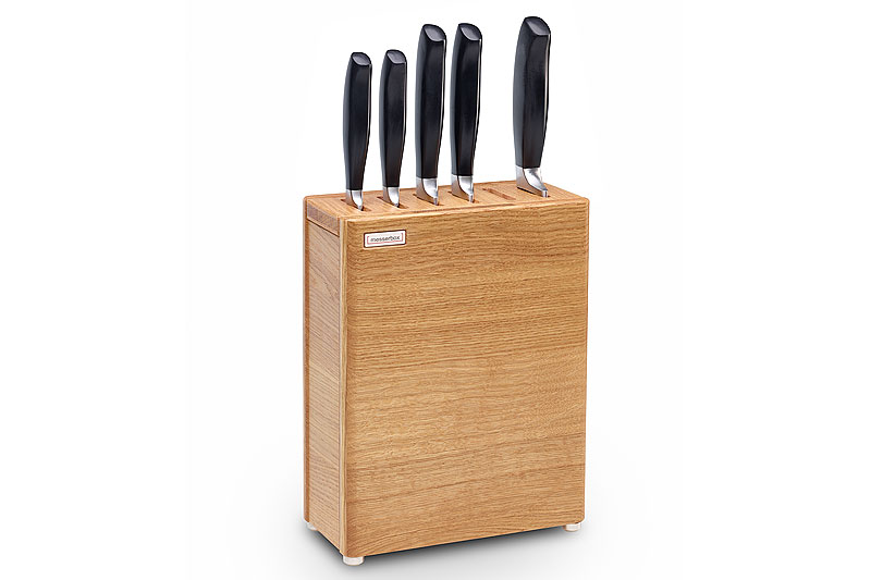 Messerbox Eiche mit Messern