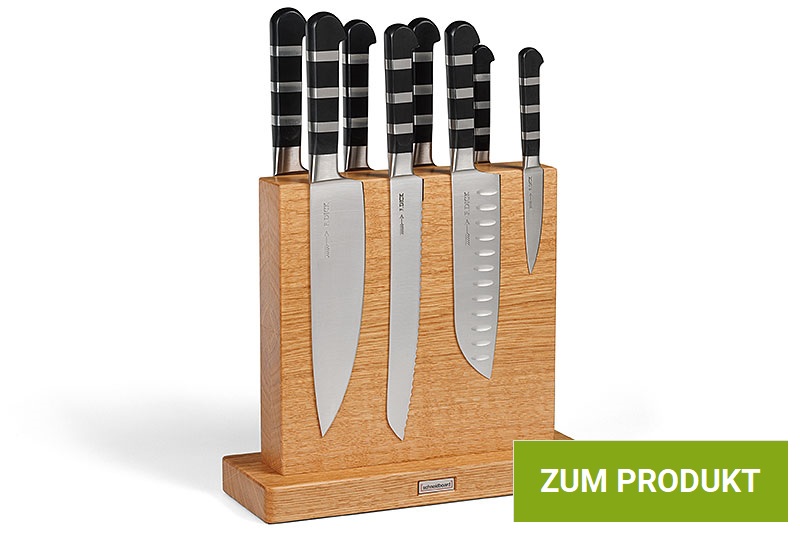 Messerblock Eiche mit Messer