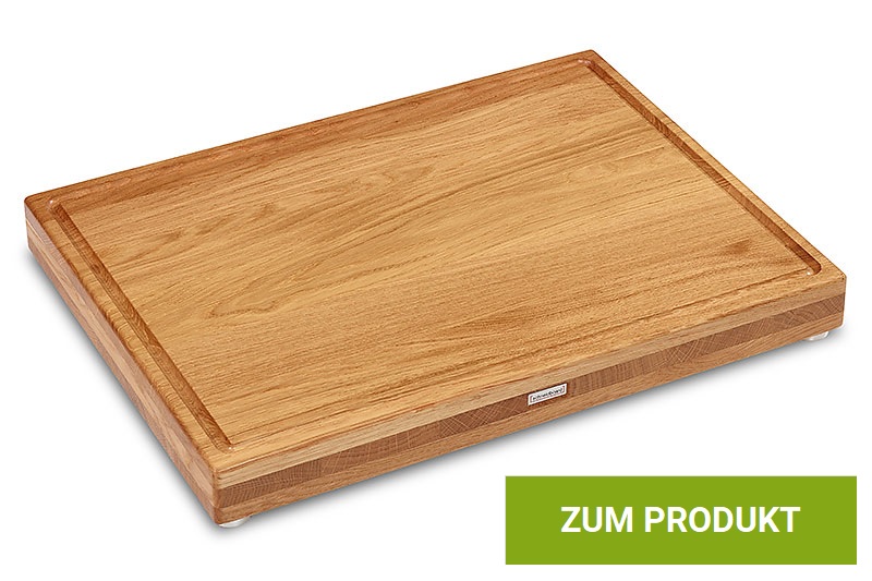 Schneidebrett Nussbaum Premium mit Saftrille