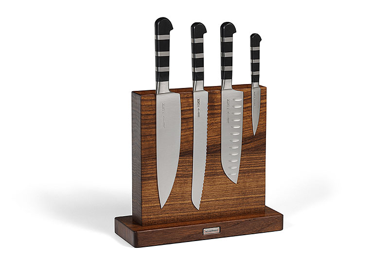 Messerblock Nussbaum, inkl. 4 Messer Messerblock Nussbaum mit 4 Dick Messern 1905