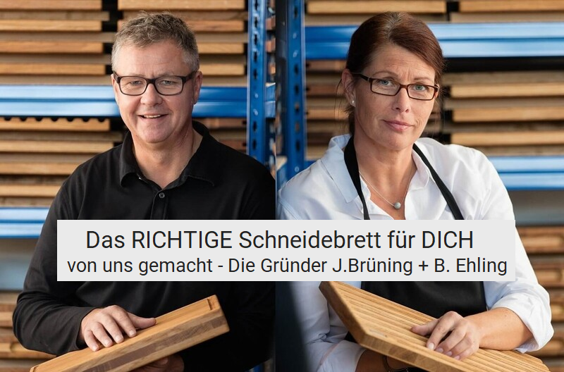 Jochen Brüning und Bettina Ehling, Gründer Schneidebrett-Experte