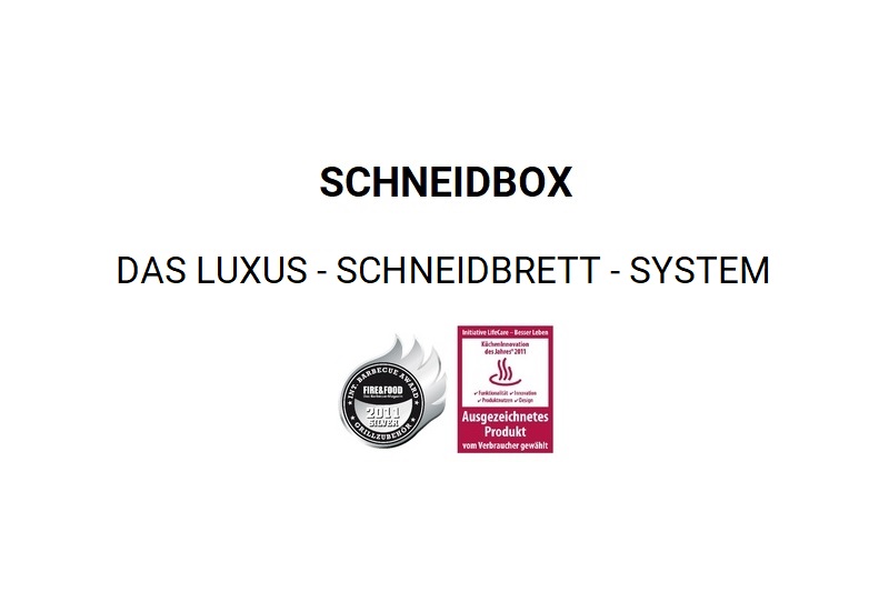 Auszeichnung Kücheninnovationspreis und BBQ Award für die Schneidbox