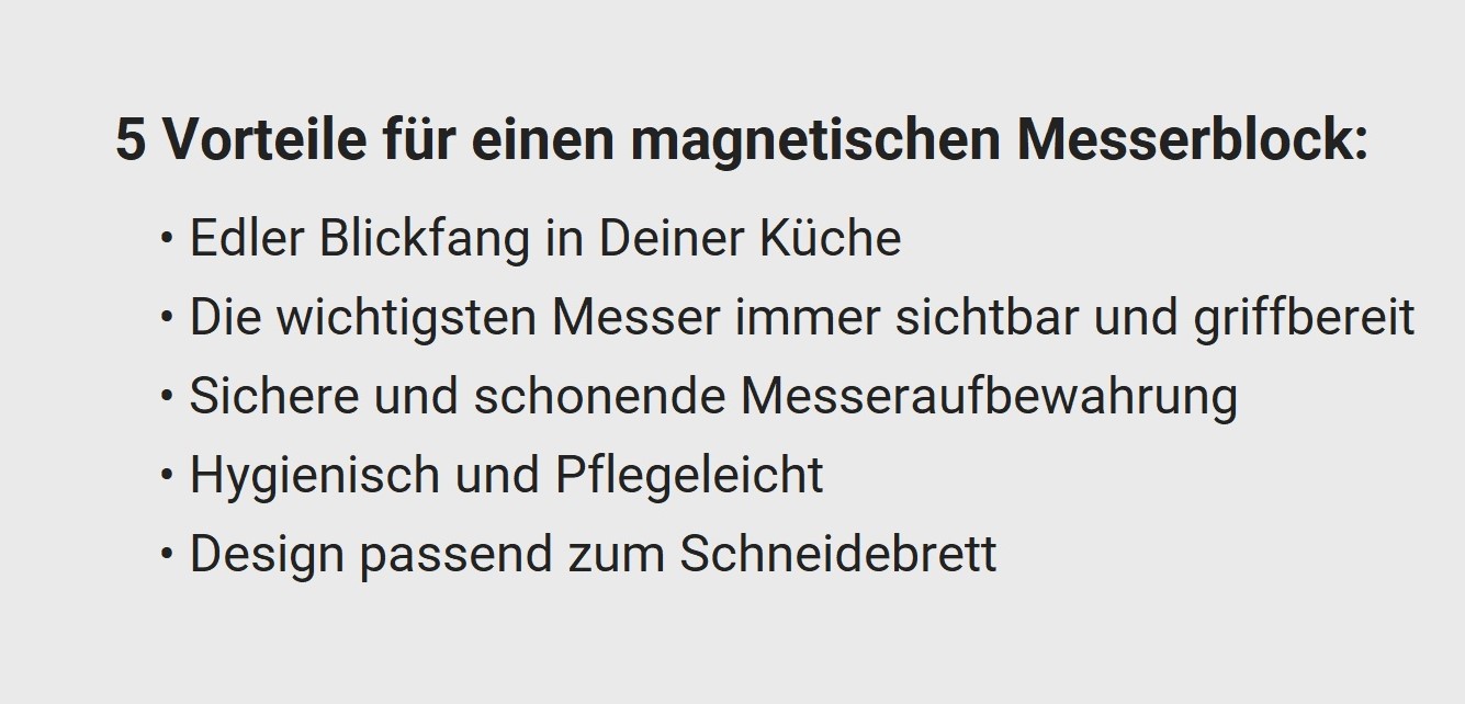 Vorteile eines magnetischen Messerblocks