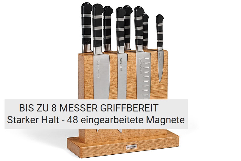 Messerblock Eiche mit 8 Dick Messern 1905