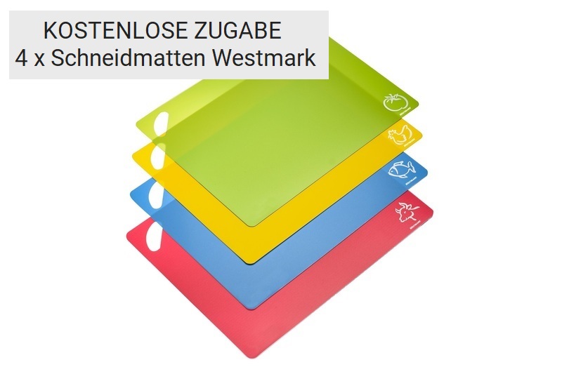 Schneidmatten 4-teiliges Set in grün, gelb, blau und rot